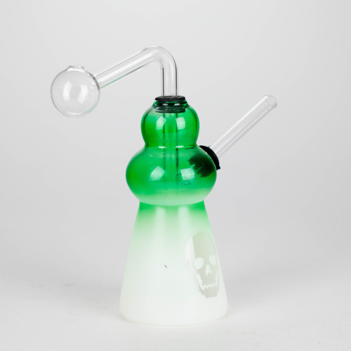 6" Flat Bottom Skull Glass Oil Burner – Compact Design with Assorted Colors Glass Rig RMG WHOLESALE