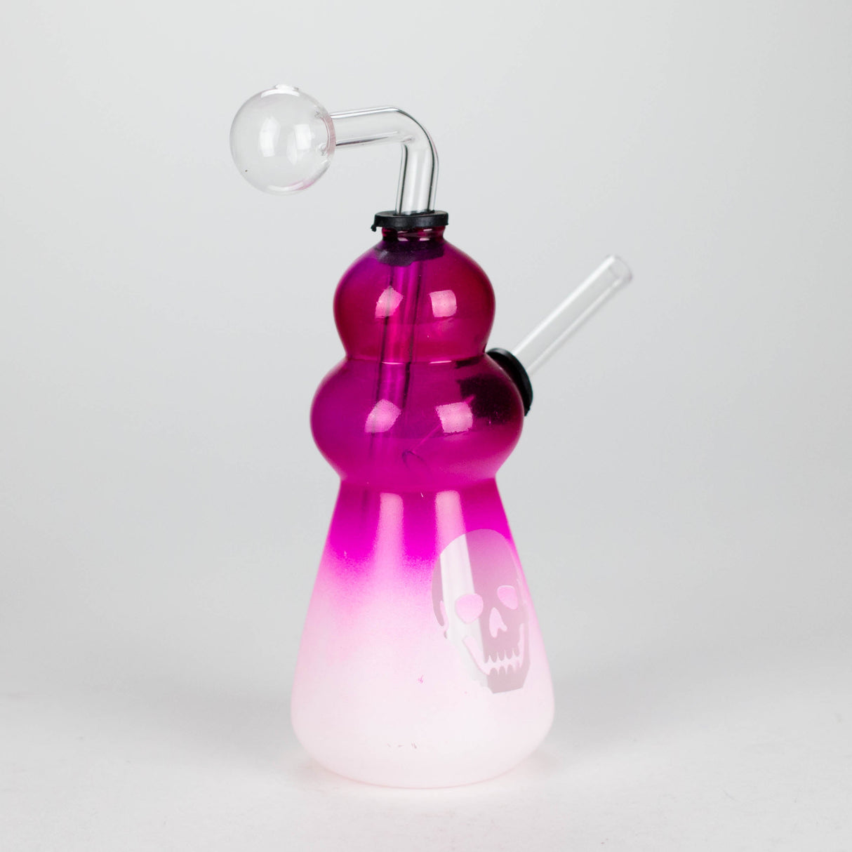 6" Round Bottom Skull Glass Oil Burner – Compact Design with Assorted Colors Glass Rig RMG WHOLESALE