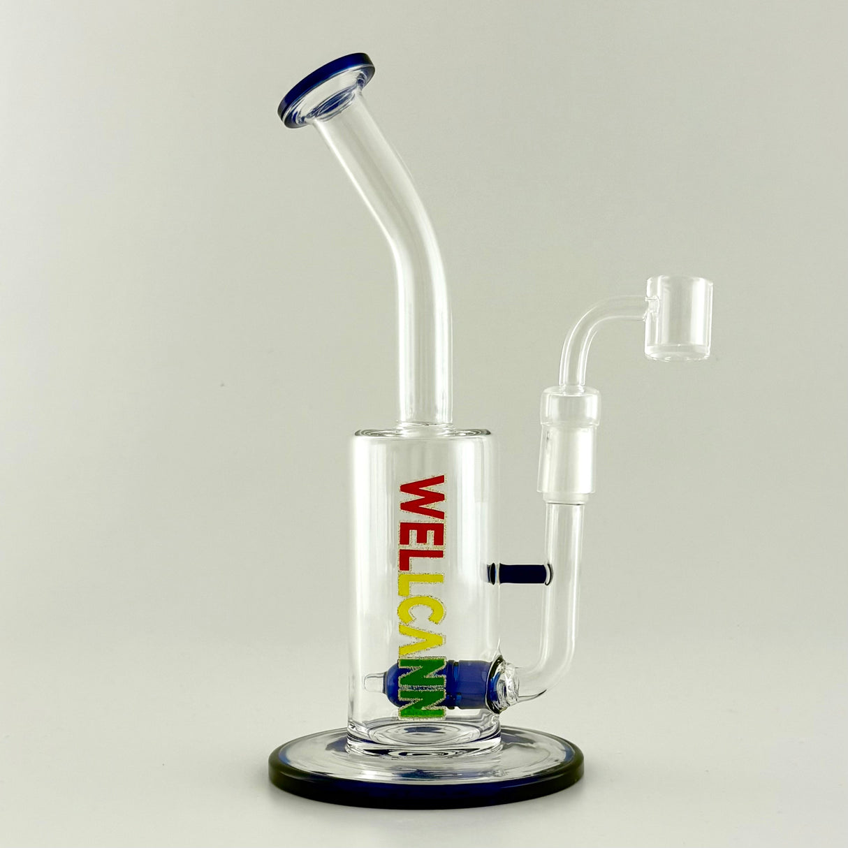 Wellcann | 9.5" Inline Rig with Quartz Banger Glass Rig Super Supplys Inc