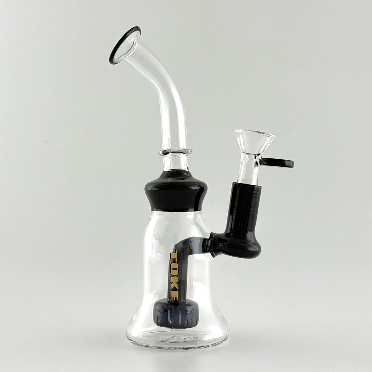 Toke | 8” Glass Dab Rig - Circ Perc Glass Rig Super Supplys Inc Black