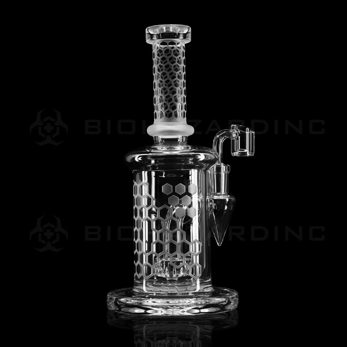 9" HCOMB HEX ETCHED CAPSULE RIG - 60MM Glass Rig PINNACLE DISTRIBUTORS INC.