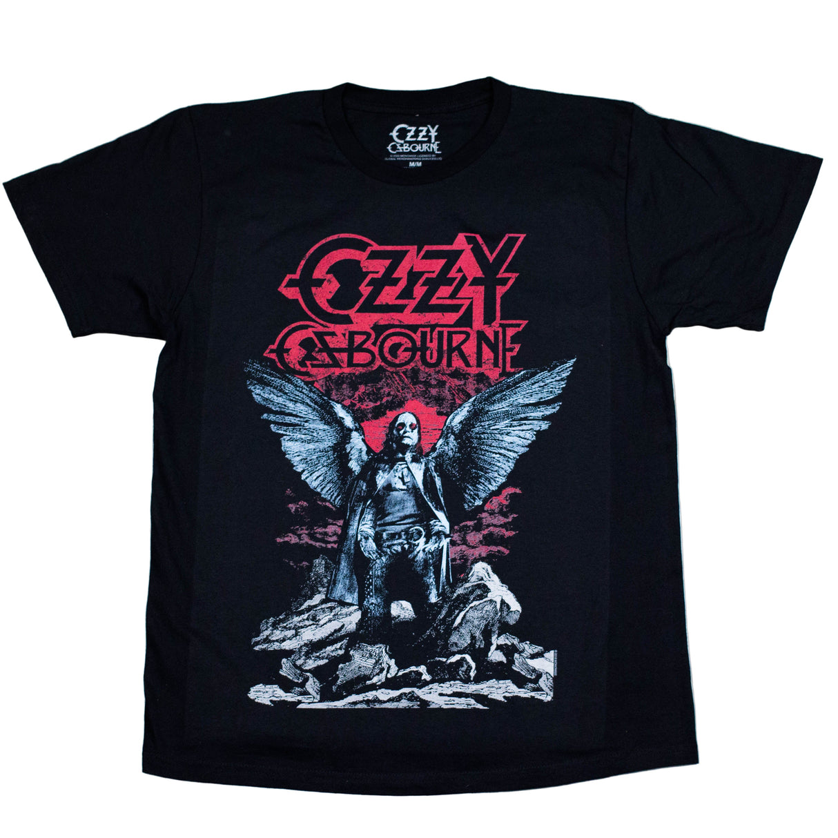 Ozzy Osbourne | “Angel Wings” Short Sleeve Men’s Black T-Shirt – Officially Licensed Rock Band Tee Short Sleeve Philcos