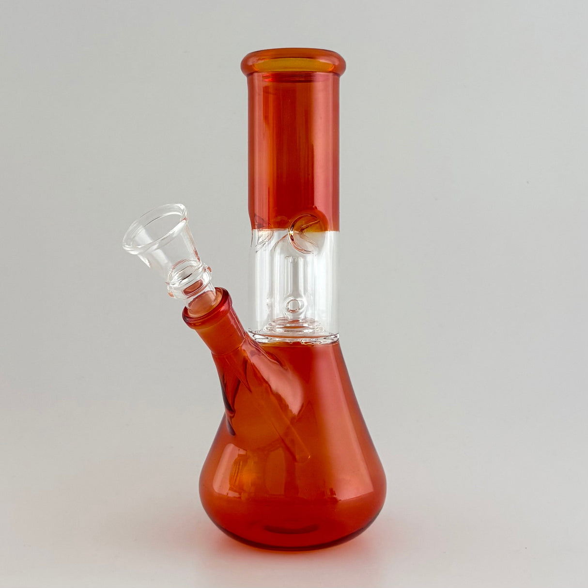 8" Perc Water Pipe - 10 Assorted Colours Glass Bong Super Supplys Inc Light Red