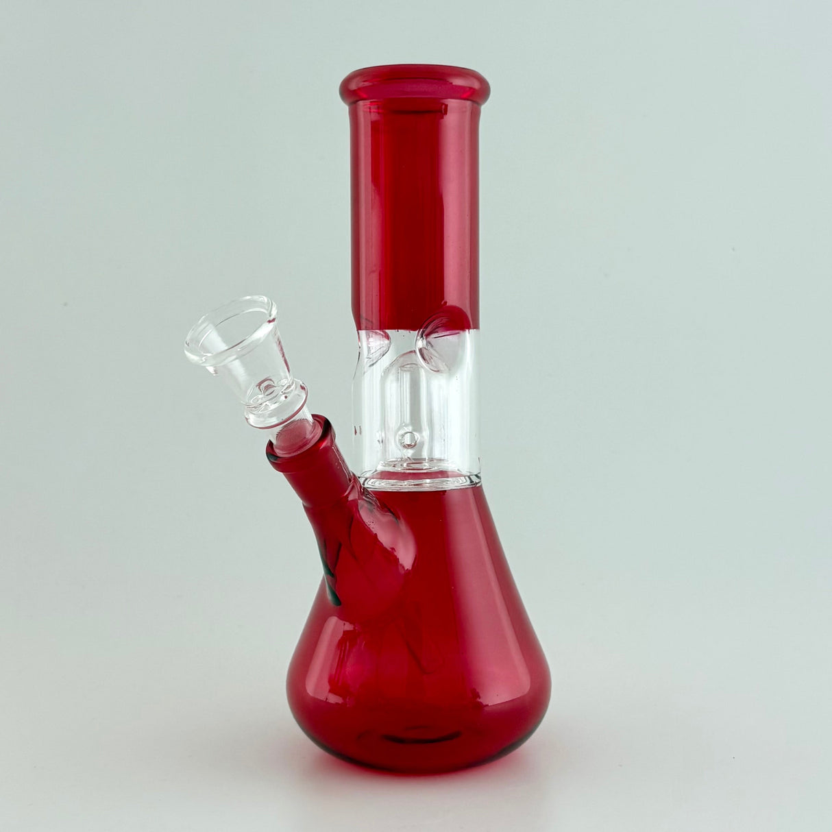 8" Perc Water Pipe - 10 Assorted Colours Glass Bong Super Supplys Inc Red