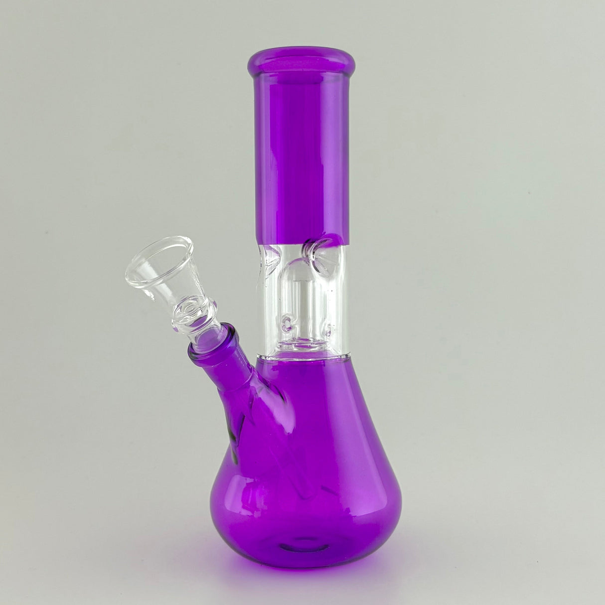 8" Perc Water Pipe - 10 Assorted Colours Glass Bong Super Supplys Inc Purple