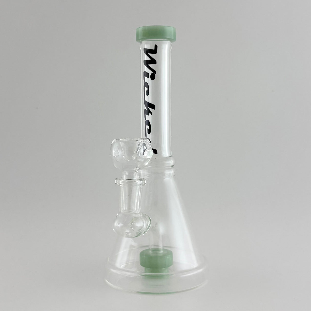 Wicked | 8" Beaker-Style Dab Rig Glass Bong Super Supplys Inc Green