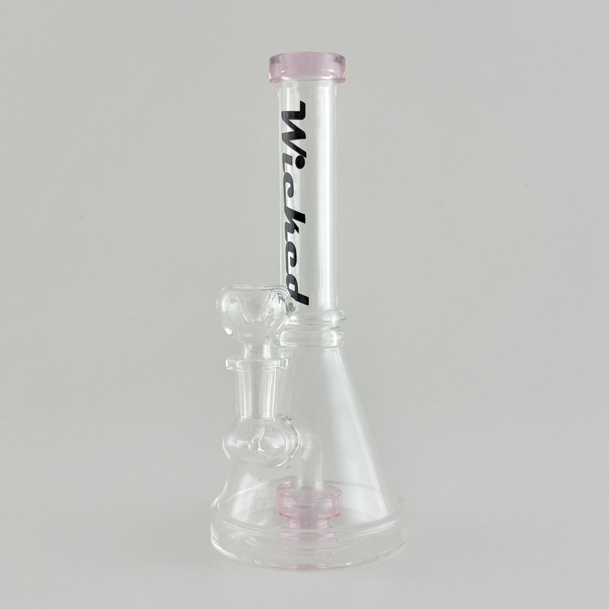 Wicked | 8" Beaker-Style Dab Rig Glass Bong Super Supplys Inc Pink