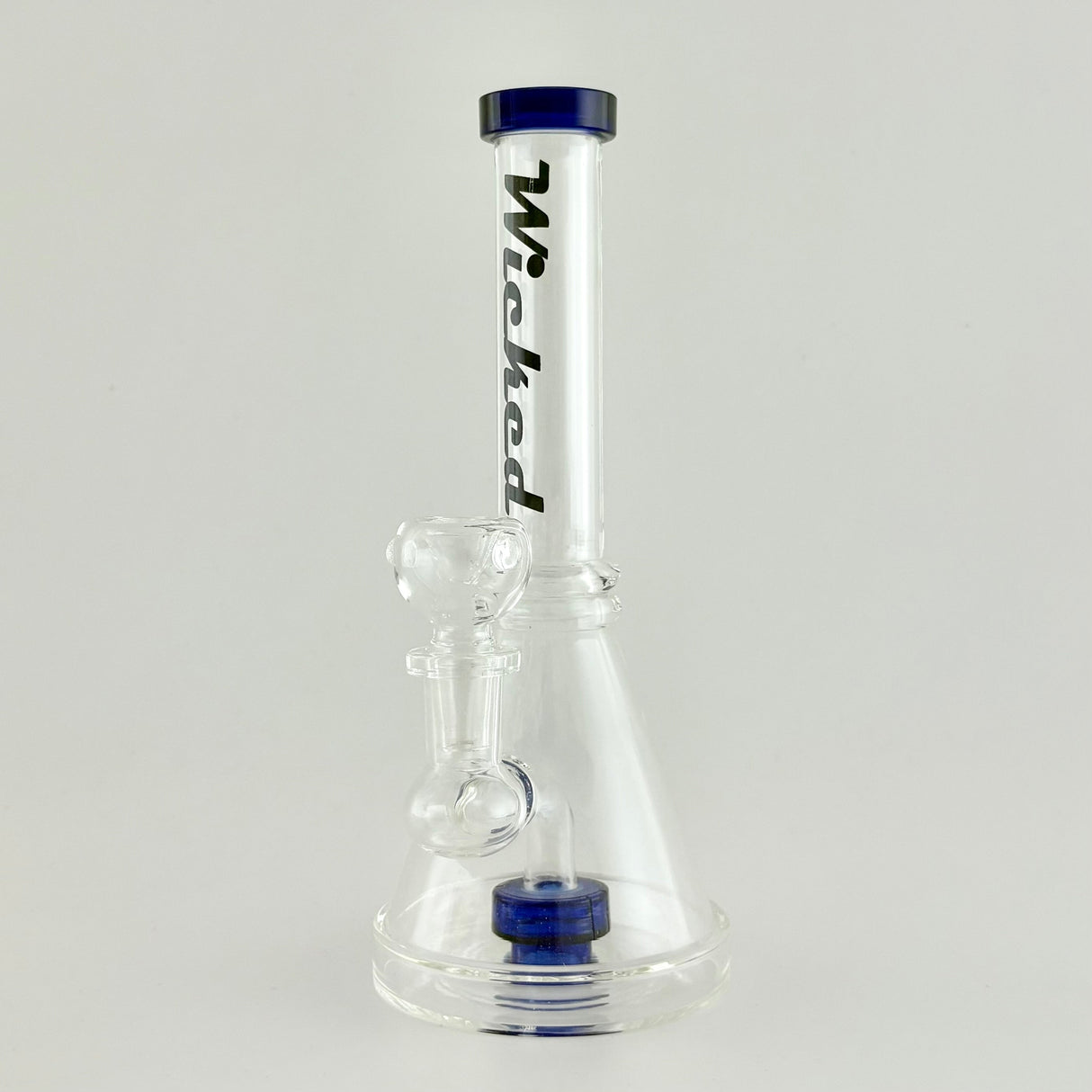 Wicked | 8" Beaker-Style Dab Rig Glass Bong Super Supplys Inc Blue
