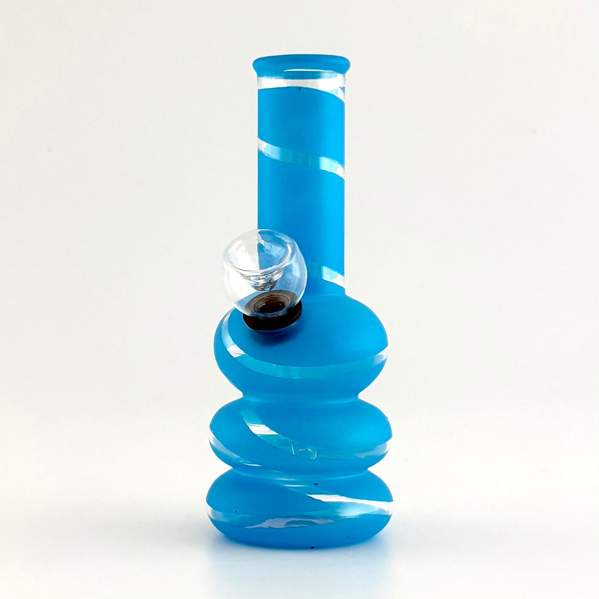 6" Glass Water Pipe – 10 Assorted Colours Glass Bong Super Supplys Inc Light Blue