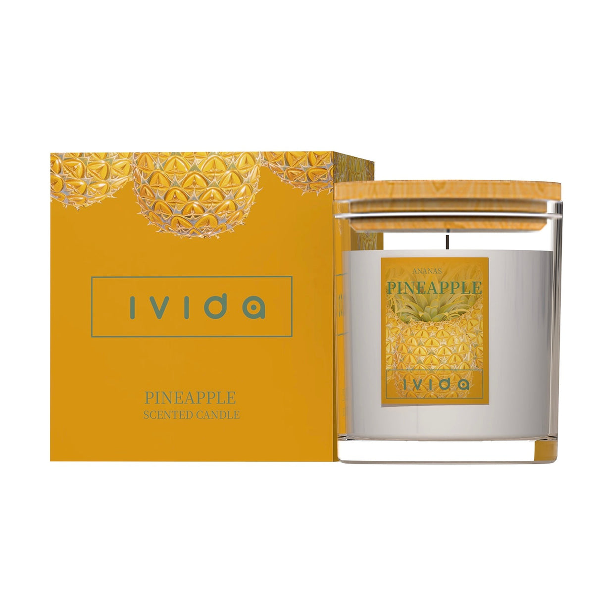 Ivida | 14oz Premium Candle Odor Eliminator Candle Super Supplys Inc Pineapple