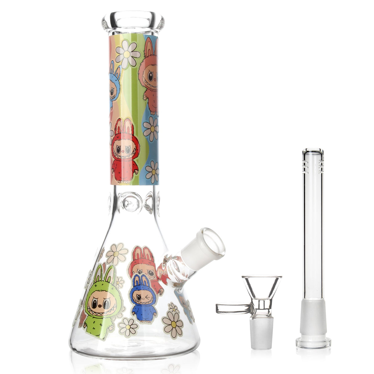 10“ Popular Cartoon Design Beaker Glass Bong Super Supplys Inc