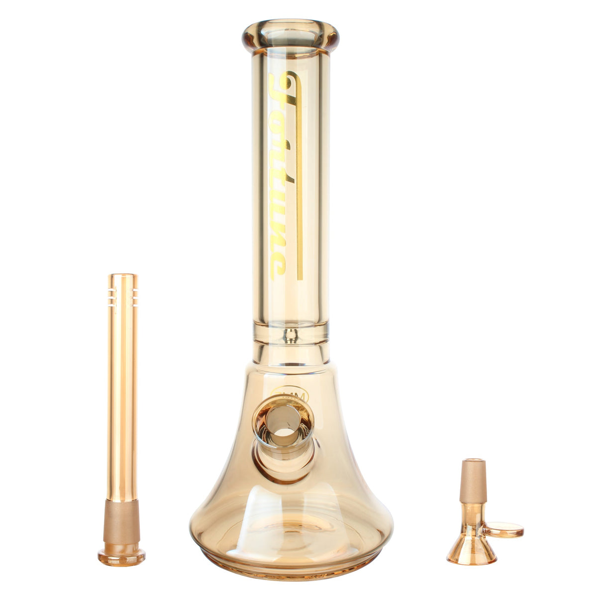 Fortune | Electroplated 14" 7mm New Beaker - 4 Assorted Colours Glass Bong Fortune