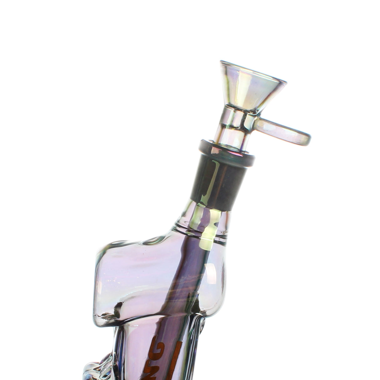 Fortune | 24" Electroplated Gatling Gun Glass Bong with Hardwood Stand Glass Bong Fortune