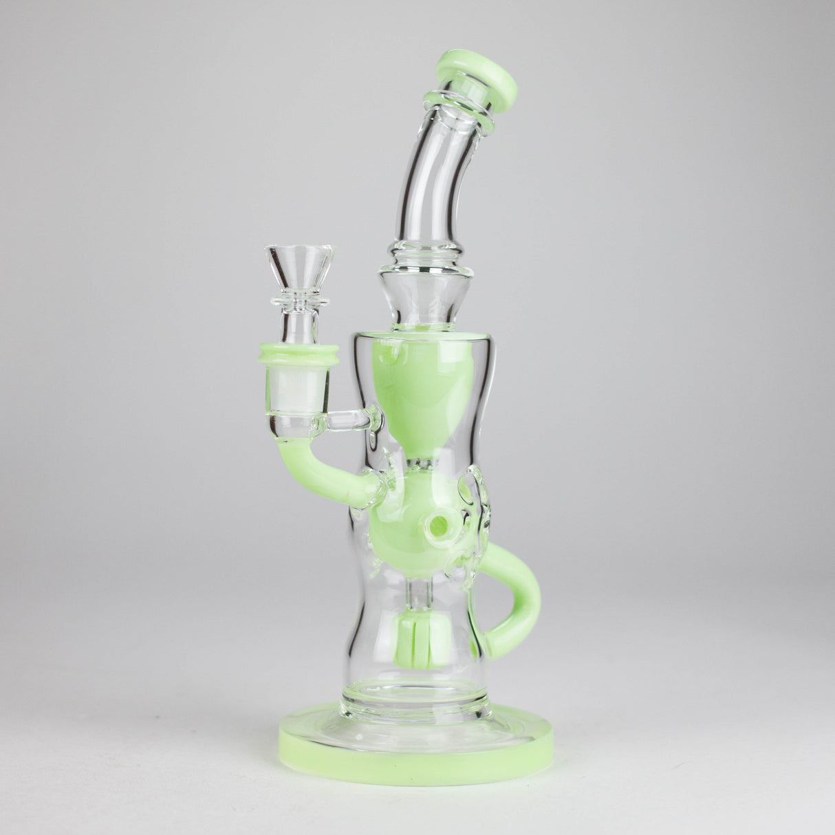 9" Fab Klein Recycler – Premium Glass Rig with Matrix Perc for Superior Filtration Glass Bong Small Biz Distributors