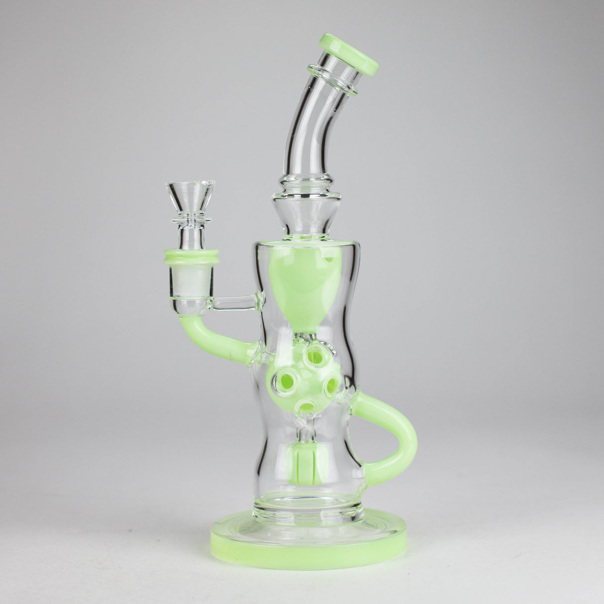 9" Fab Klein Recycler – Premium Glass Rig with Matrix Perc for Superior Filtration Glass Bong Small Biz Distributors