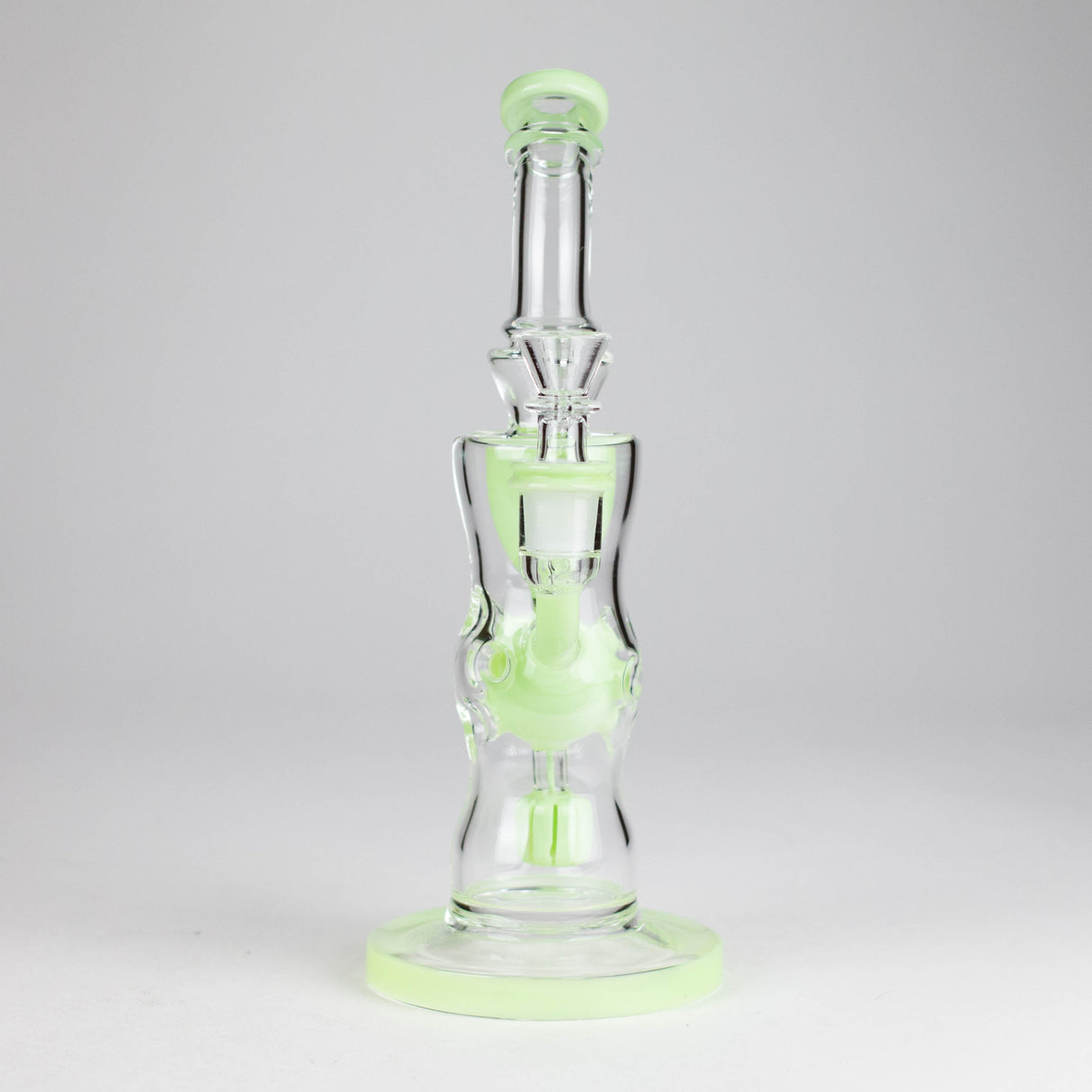 9" Fab Klein Recycler – Premium Glass Rig with Matrix Perc for Superior Filtration Glass Bong Small Biz Distributors