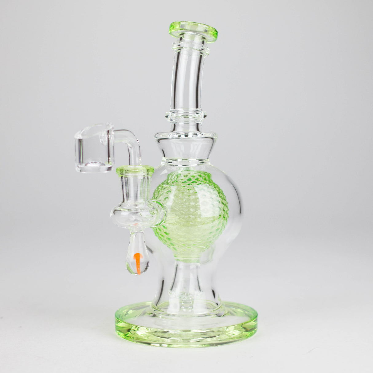 8" Ball Rig – Compact Dab Rig with Quartz Banger Glass Rig Small Biz Distributors Neon Green