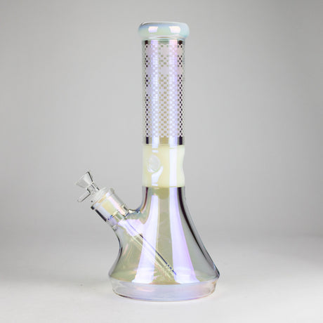 12.5" Hologram Beaker Glass Bong Glass Bong Small Biz Distributors