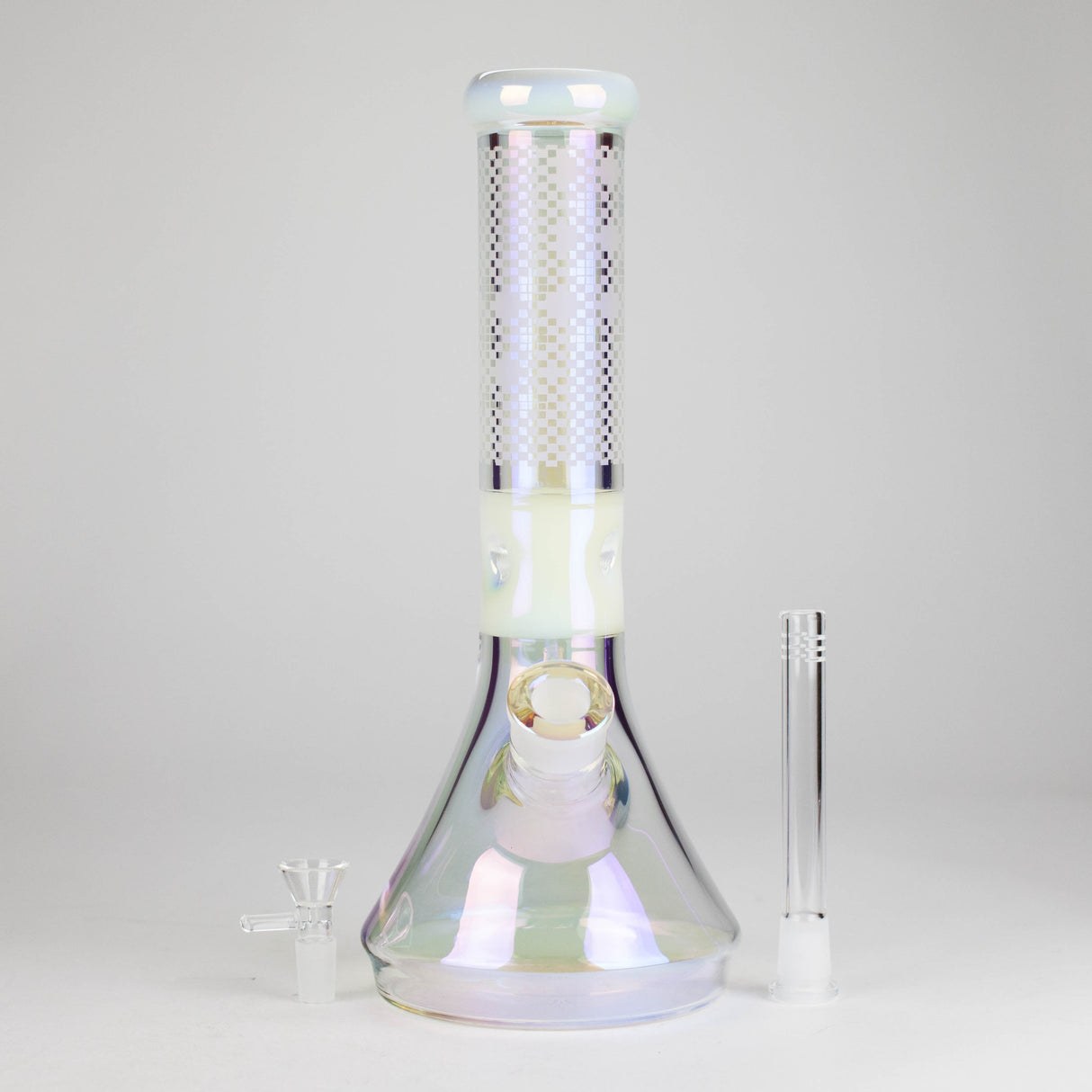 12.5" Hologram Beaker Glass Bong Glass Bong Small Biz Distributors