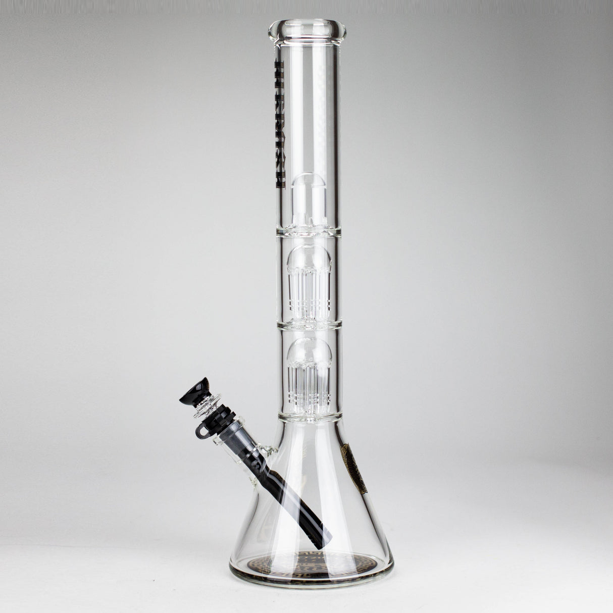 Medusa | 17" 7mm Double Tree Perc Glass Bong with Splash Guard Glass Bong Small Biz Distributors