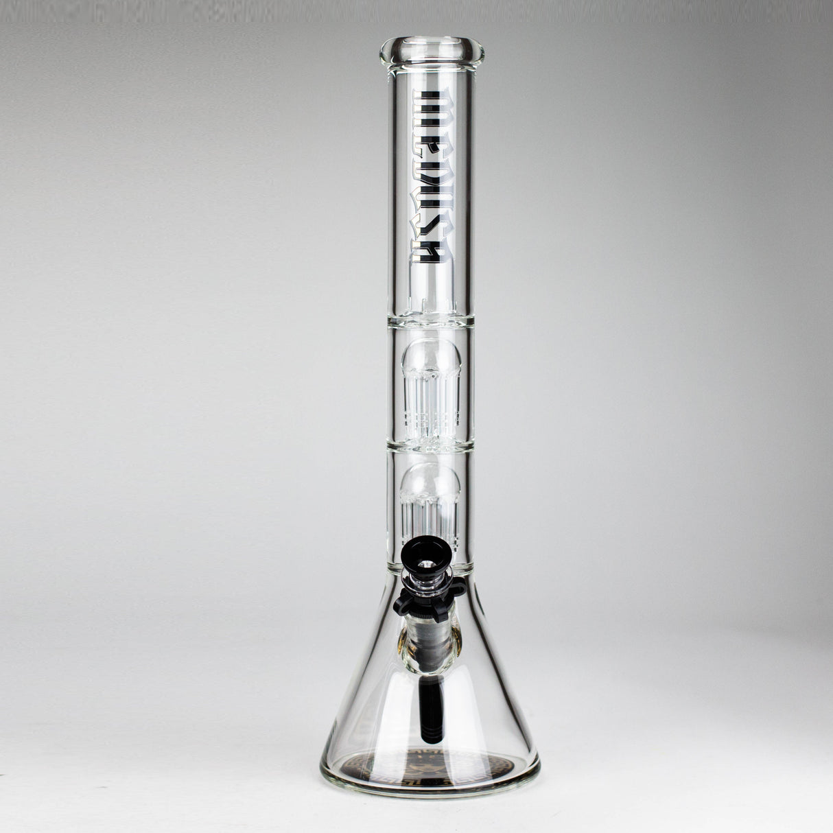 Medusa | 17" 7mm Double Tree Perc Glass Bong with Splash Guard Glass Bong Small Biz Distributors