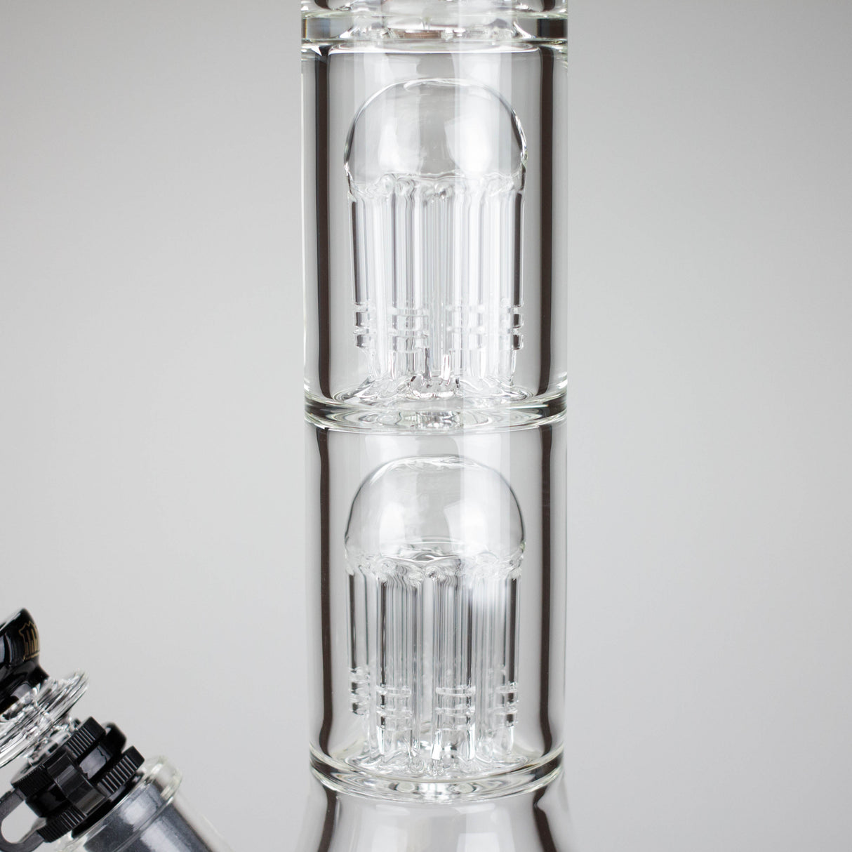 Medusa | 17" 7mm Double Tree Perc Glass Bong with Splash Guard Glass Bong Small Biz Distributors