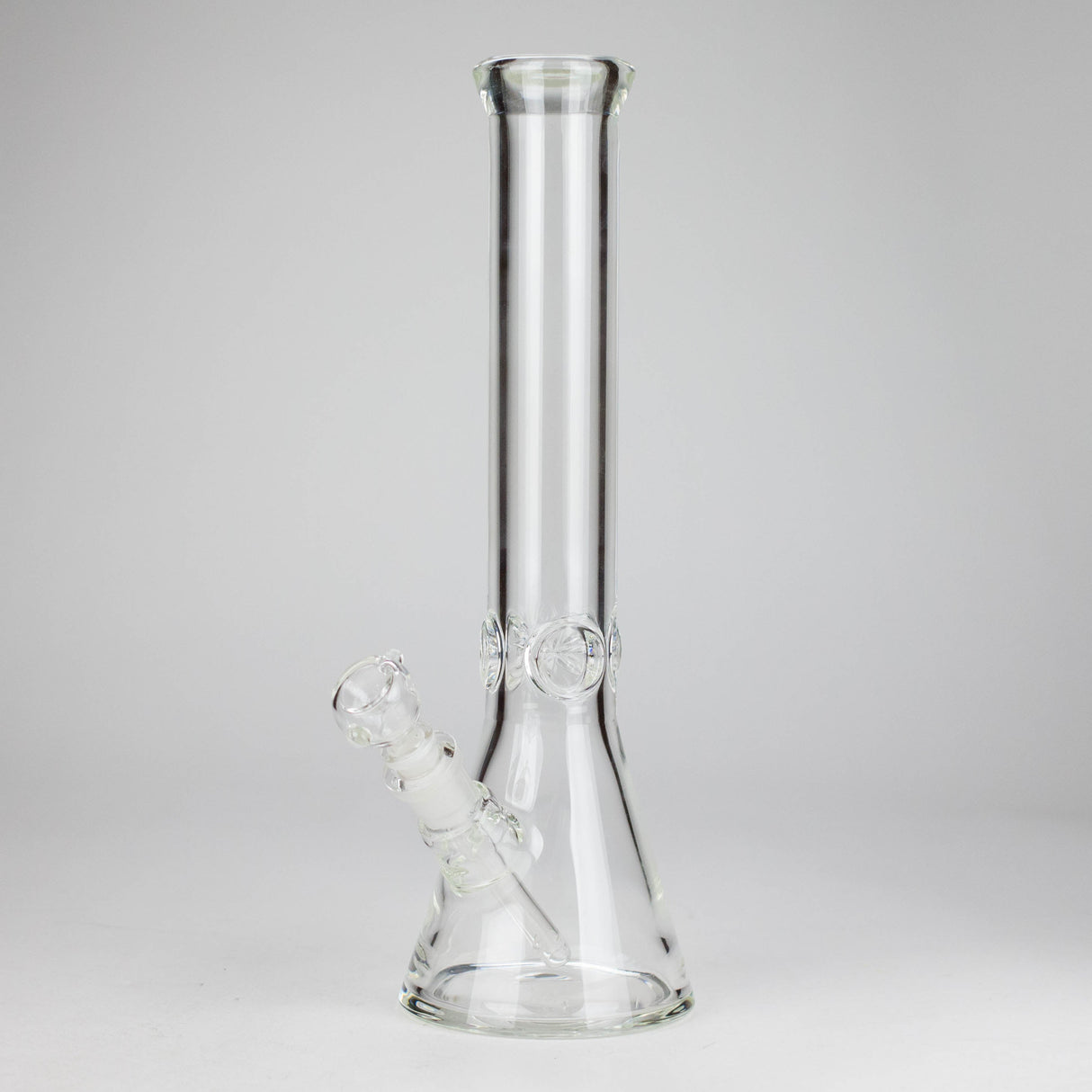 14" Thick: 7mm Heavy Base Beaker Glass Bong-Clear Glass Bong HALLO GLASS