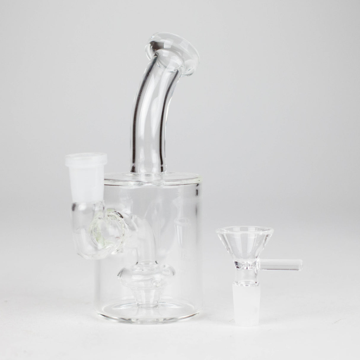 5" Clear Tank Base Glass Bong – Disc Shower Diffuser Glass Bong HALLO GLASS