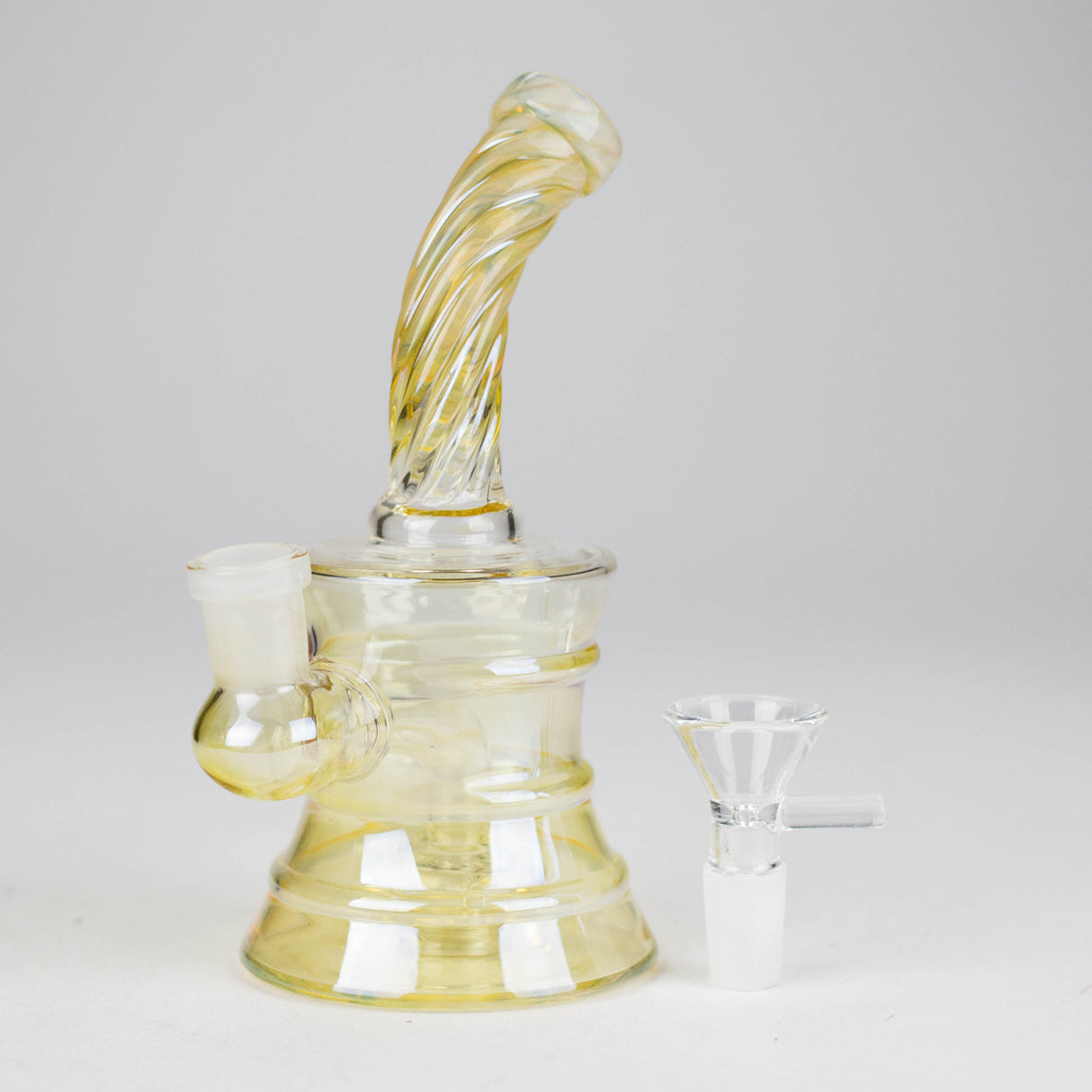 6" Drum Tank Twist Glass Bong Glass Bong HALLO GLASS