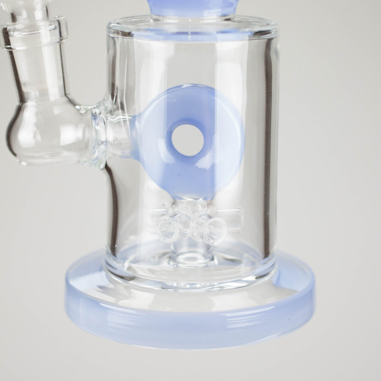 8" Tank Glass Bong – Donut Diffuser (Assorted) Glass Bong HALLO GLASS