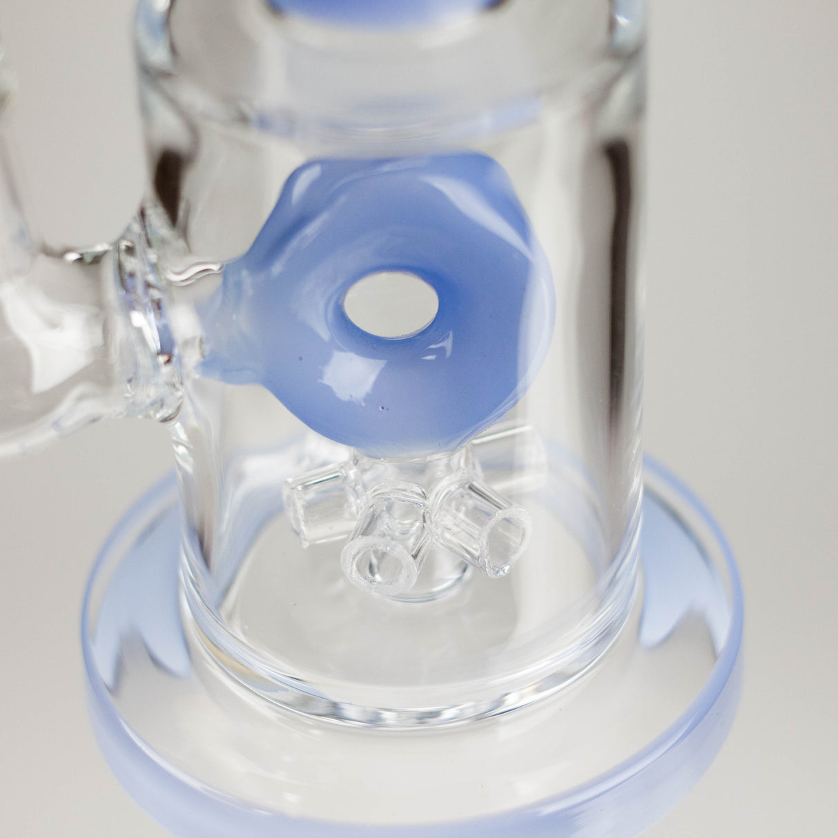 8" Tank Glass Bong – Donut Diffuser (Assorted) Glass Bong HALLO GLASS