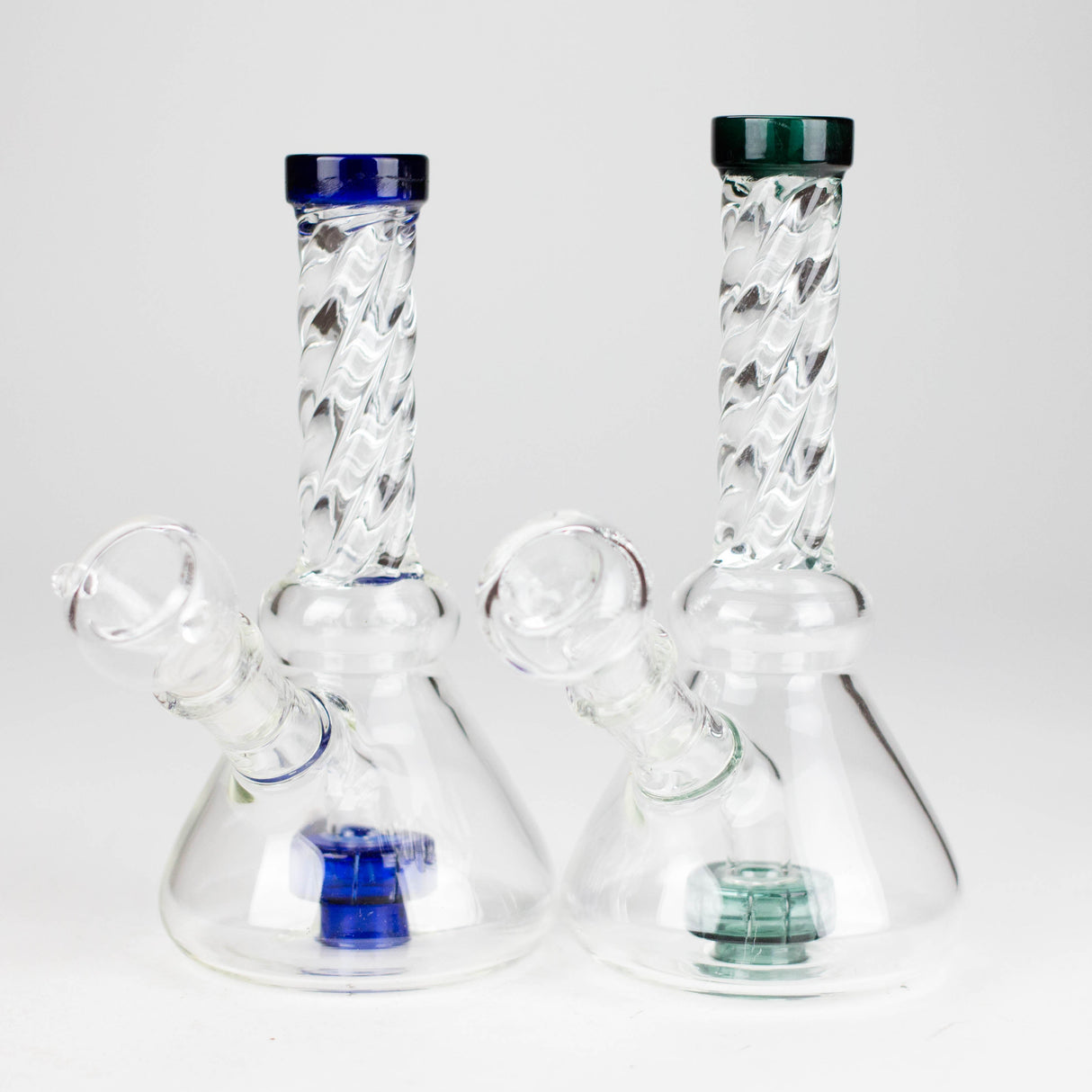 6" Conical Base Glass Bong – Shower Diffuser (Assorted) Glass Bong HALLO GLASS