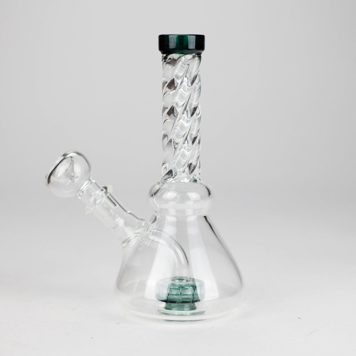 6" Conical Base Glass Bong – Shower Diffuser (Assorted) Glass Bong HALLO GLASS