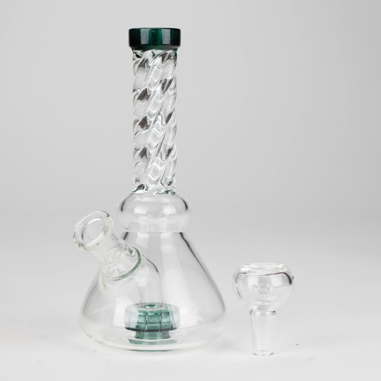 6" Conical Base Glass Bong – Shower Diffuser (Assorted) Glass Bong HALLO GLASS
