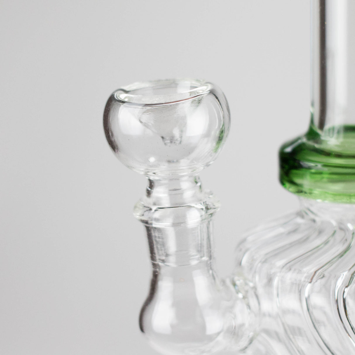 6" Ribbed Base Mini Glass Bong – Compact & Durable (Assorted) Glass Bong HALLO GLASS