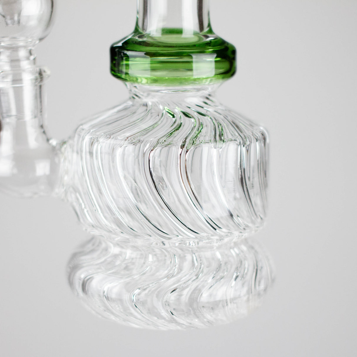 6" Ribbed Base Mini Glass Bong – Compact & Durable (Assorted) Glass Bong HALLO GLASS