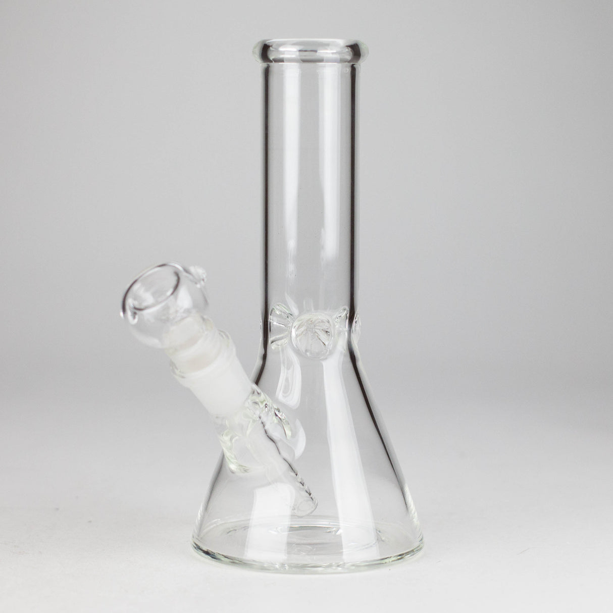 8" Clear Beaker Glass Bong – 4mm Thick Glass Bong HALLO GLASS