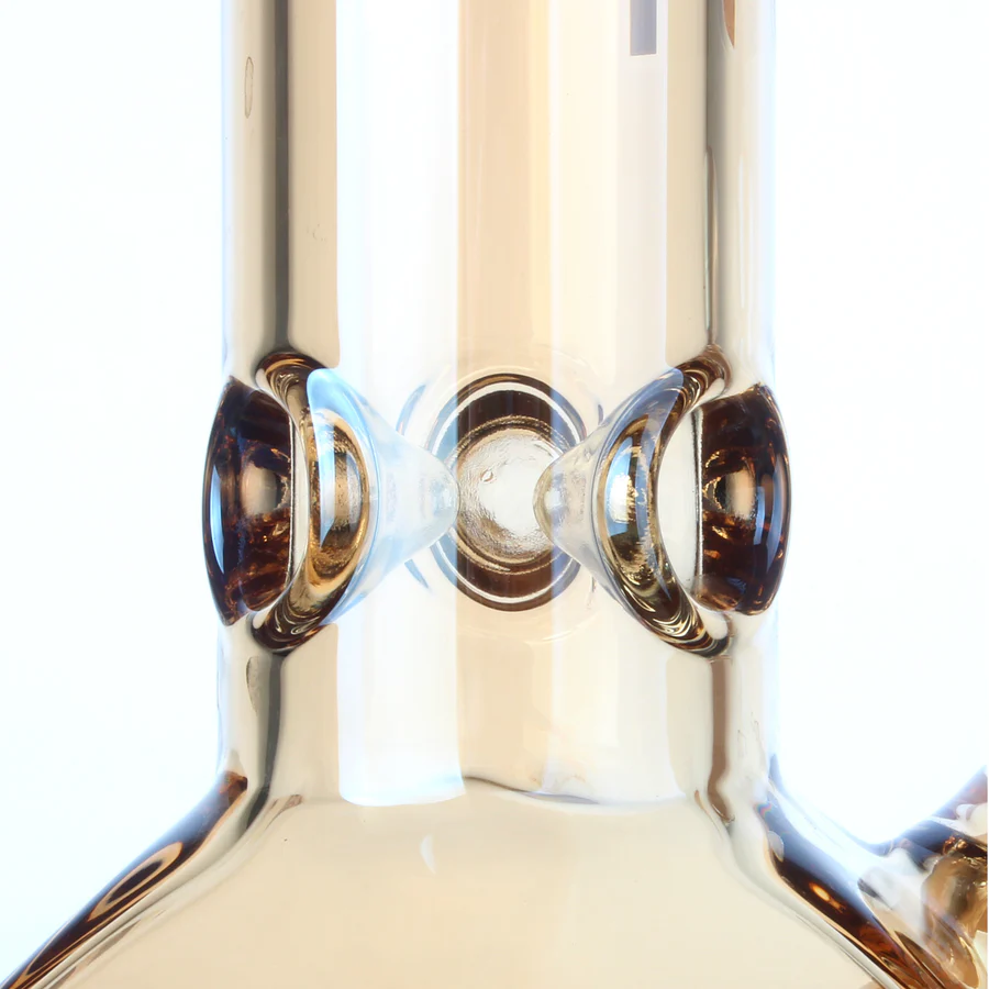 Fortune | 12" Hexagon Electroplated Barrel Base Glass Bong Glass Bong Fortune