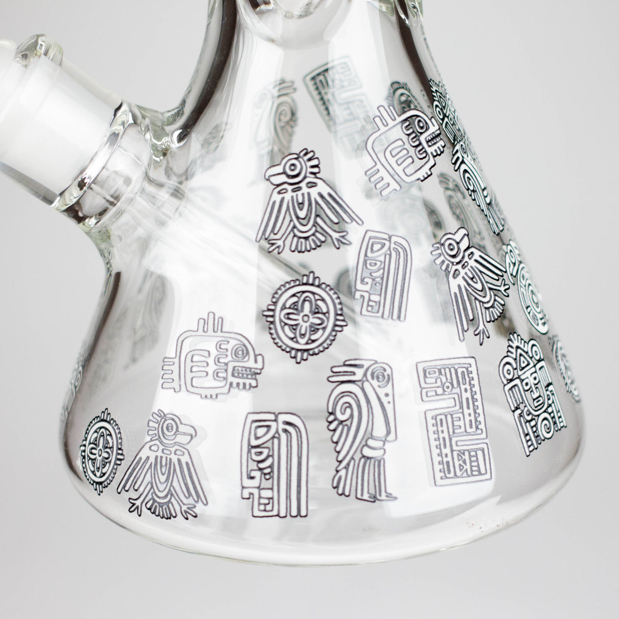 14" Glow-in-the-Dark Egyptian Design Beaker Bong – 7mm Thick Glass Bong Small Biz Distributors