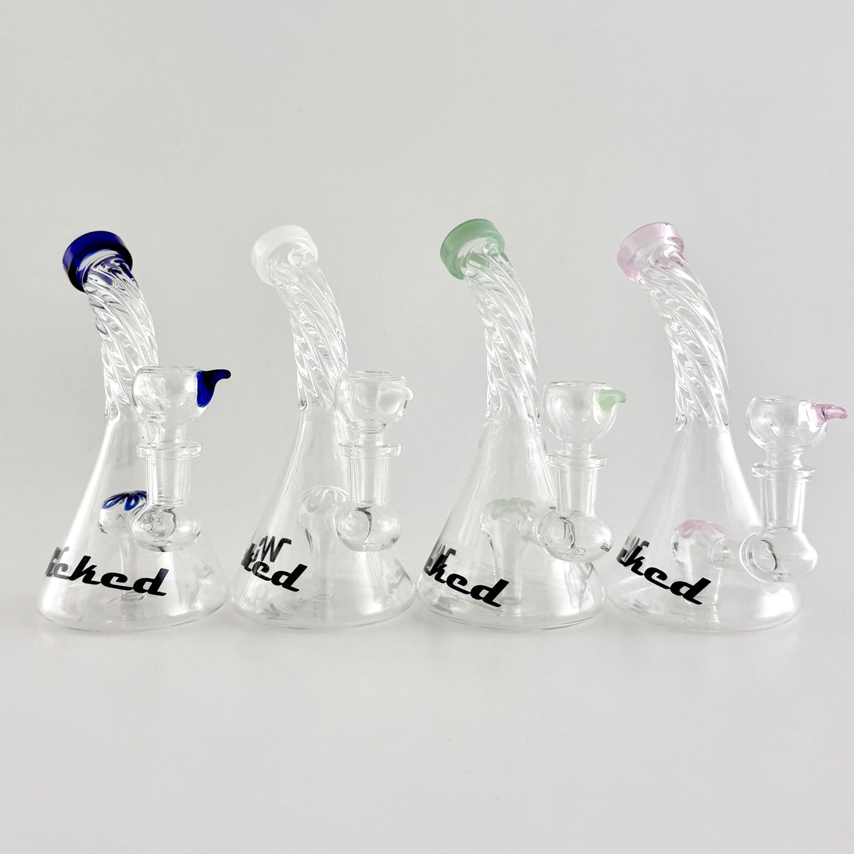 Wicked | 6" Swirl Dab Rig Glass Bong Super Supplys Inc
