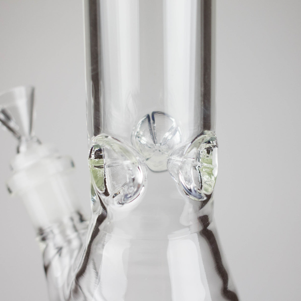10" Thickness: 5mm Heavy Beaker Bongs, 3Pc Color Rim Glass Bong HALLO GLASS