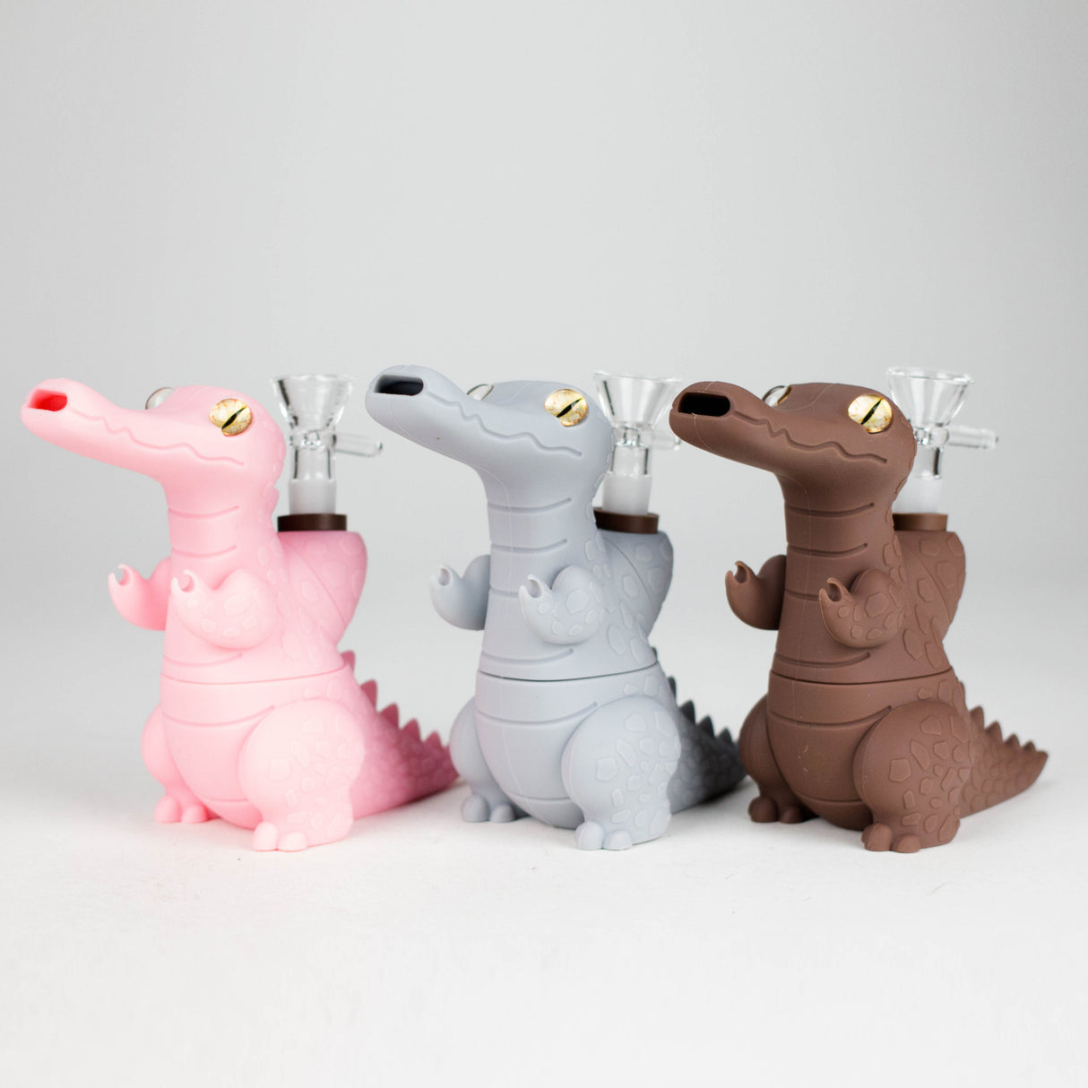 6" Crocodile water pipe Resin · Silicone · Plastic Bong JJ Distribution