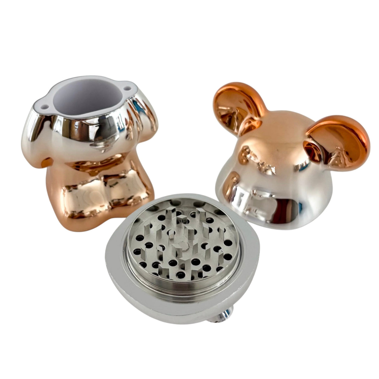 3-Piece Bear Design Metal Grinder – Assorted Colors Displaypack Super Supplys Inc