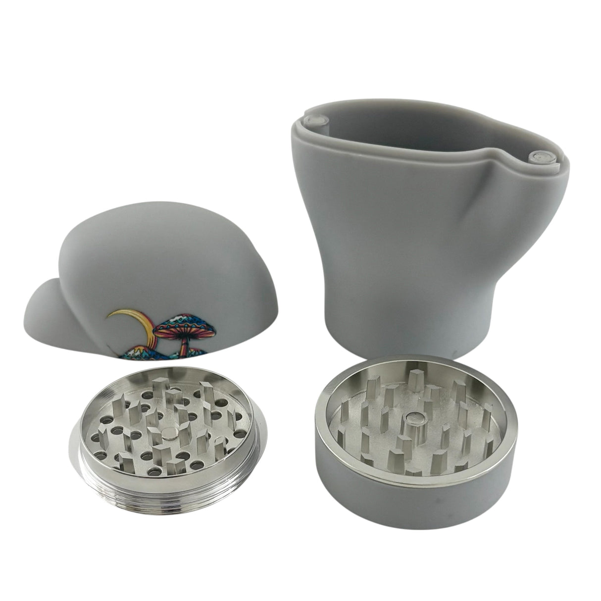 4-Piece Mushroom Boxing Glove Shaped Grinder – Assorted Colors Displaypack Super Supplys Inc