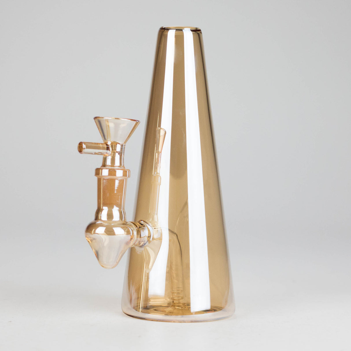 7" Solid Color Electroplate Glass Bong Glass Bong 777 Smoke champagne