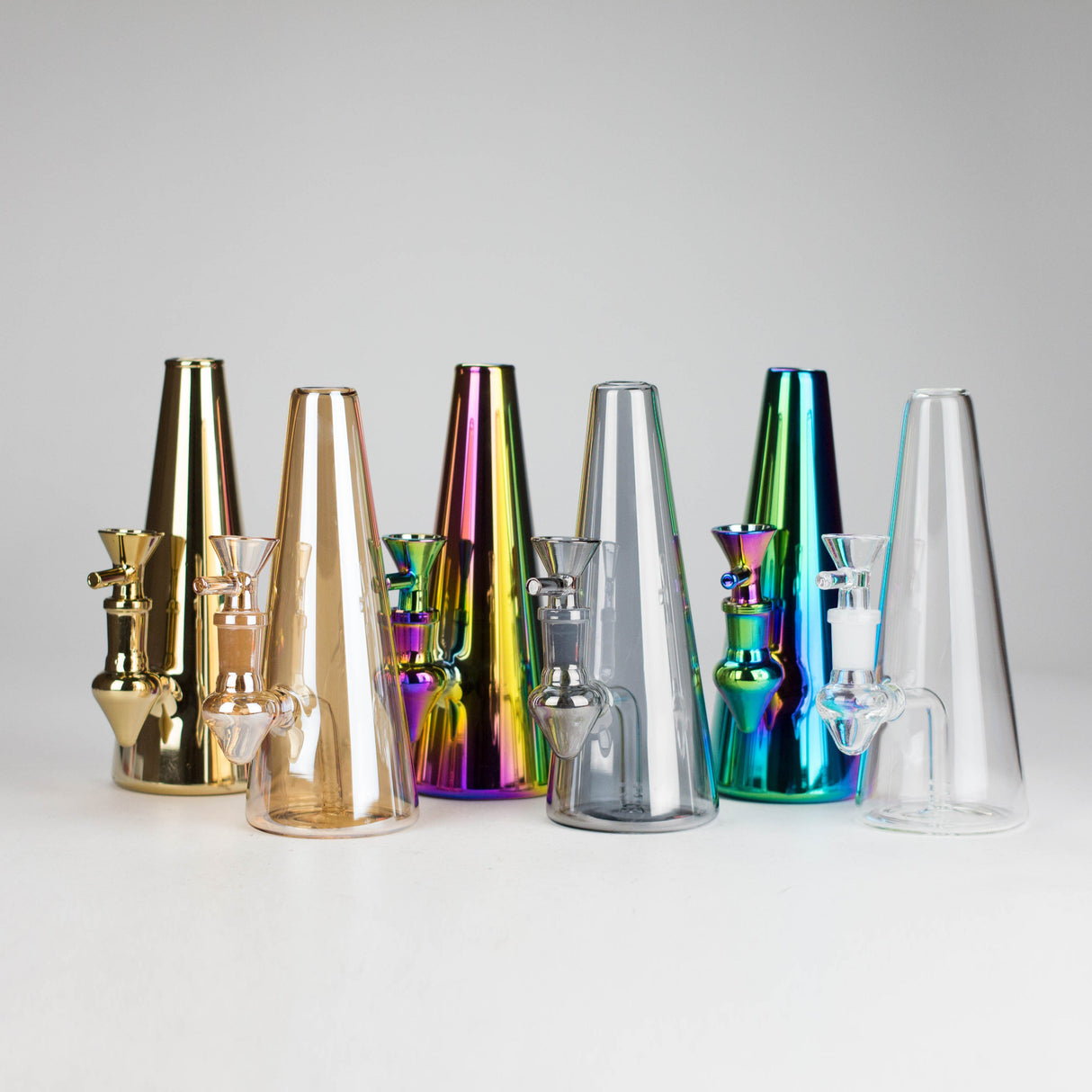 7" Solid Color Electroplate Glass Bong Glass Bong 777 Smoke