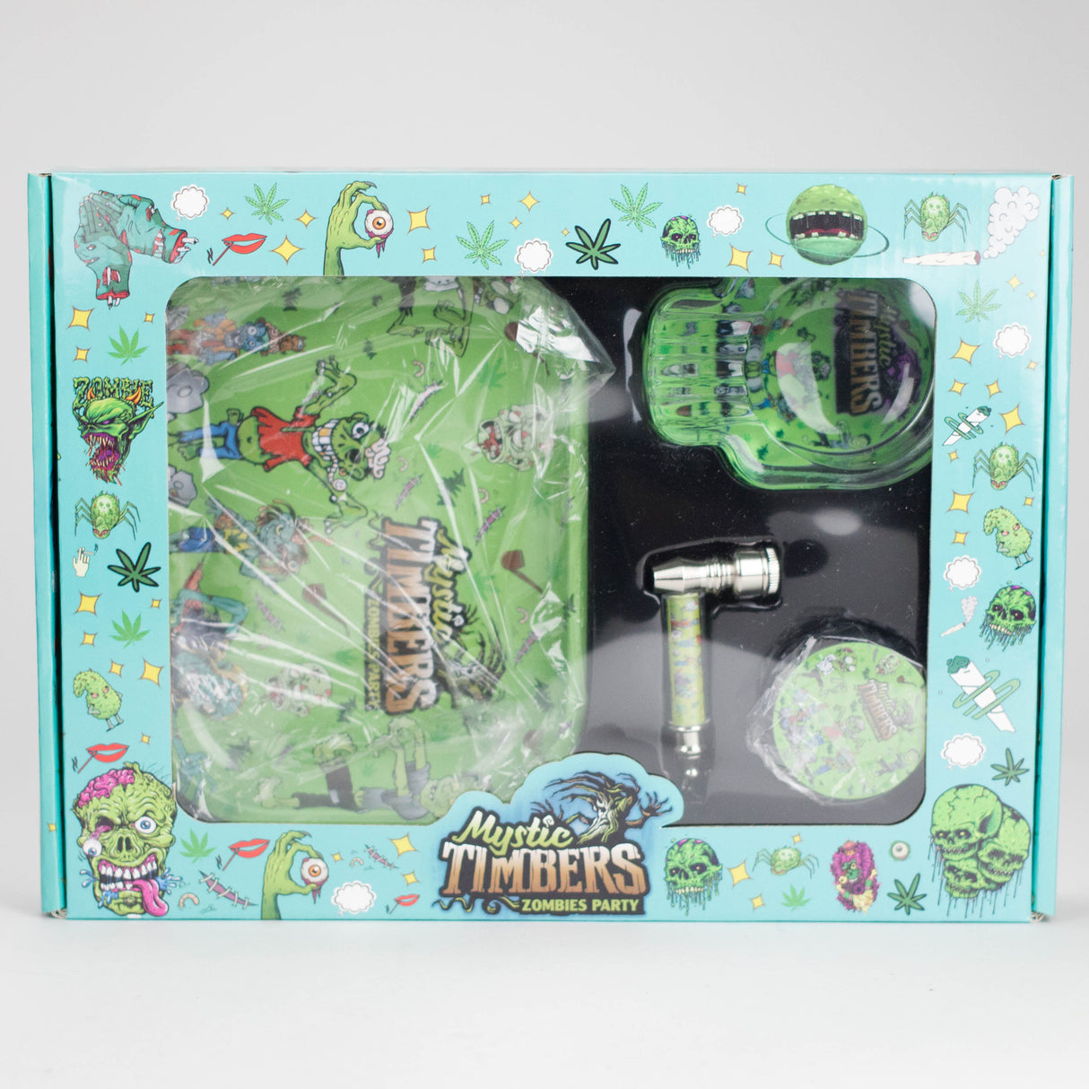 4-in-1 Metal Pipe Smoke Set – Complete Kit Bundle 777 Smoke Zombies