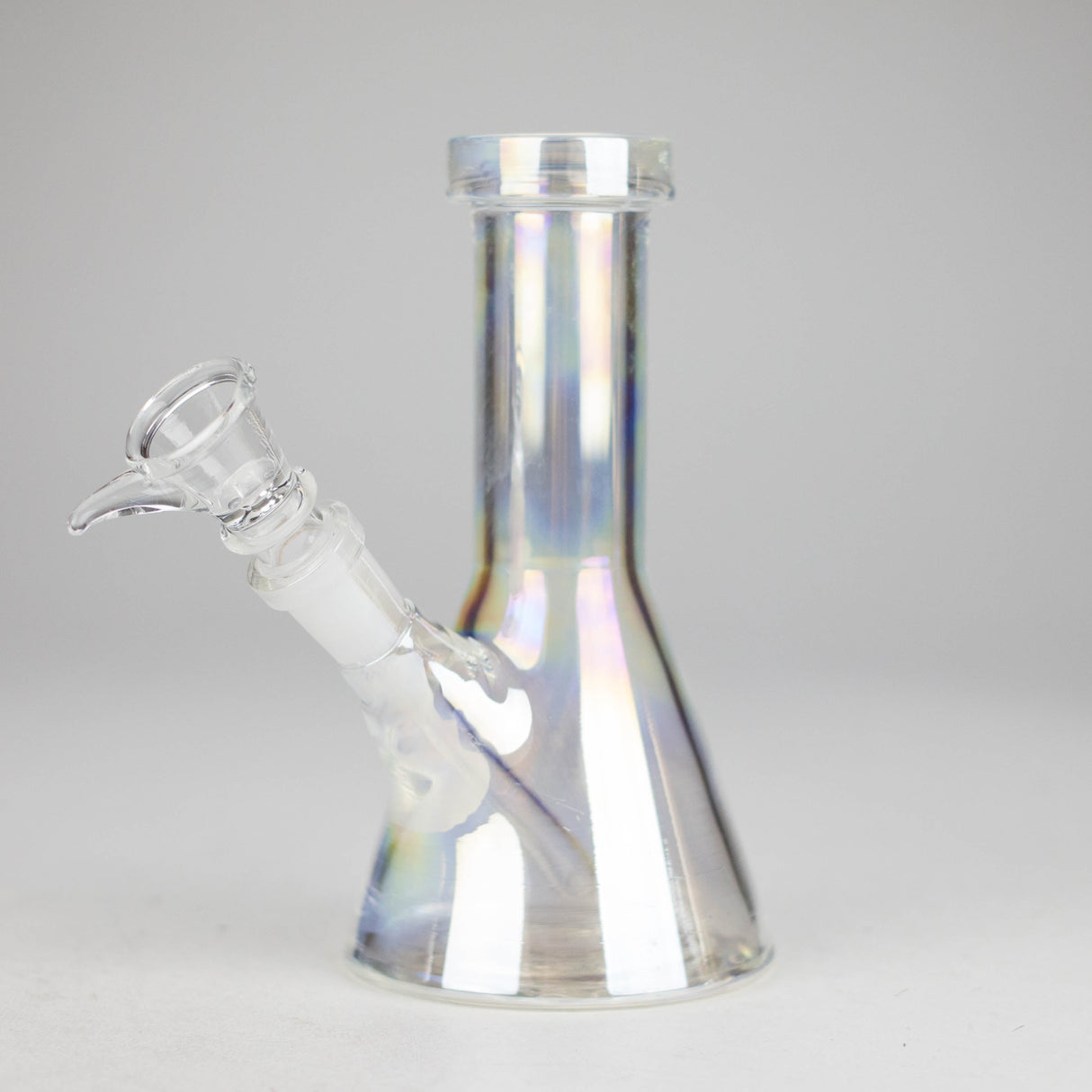 6" Heavy Shiny Beaker Bong with Down Stem Glass Bong HALLO GLASS