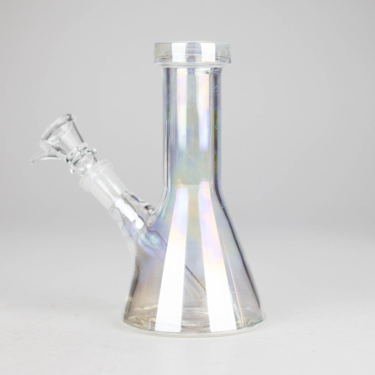 6" Heavy Shiny Beaker Bong with Down Stem Glass Bong HALLO GLASS