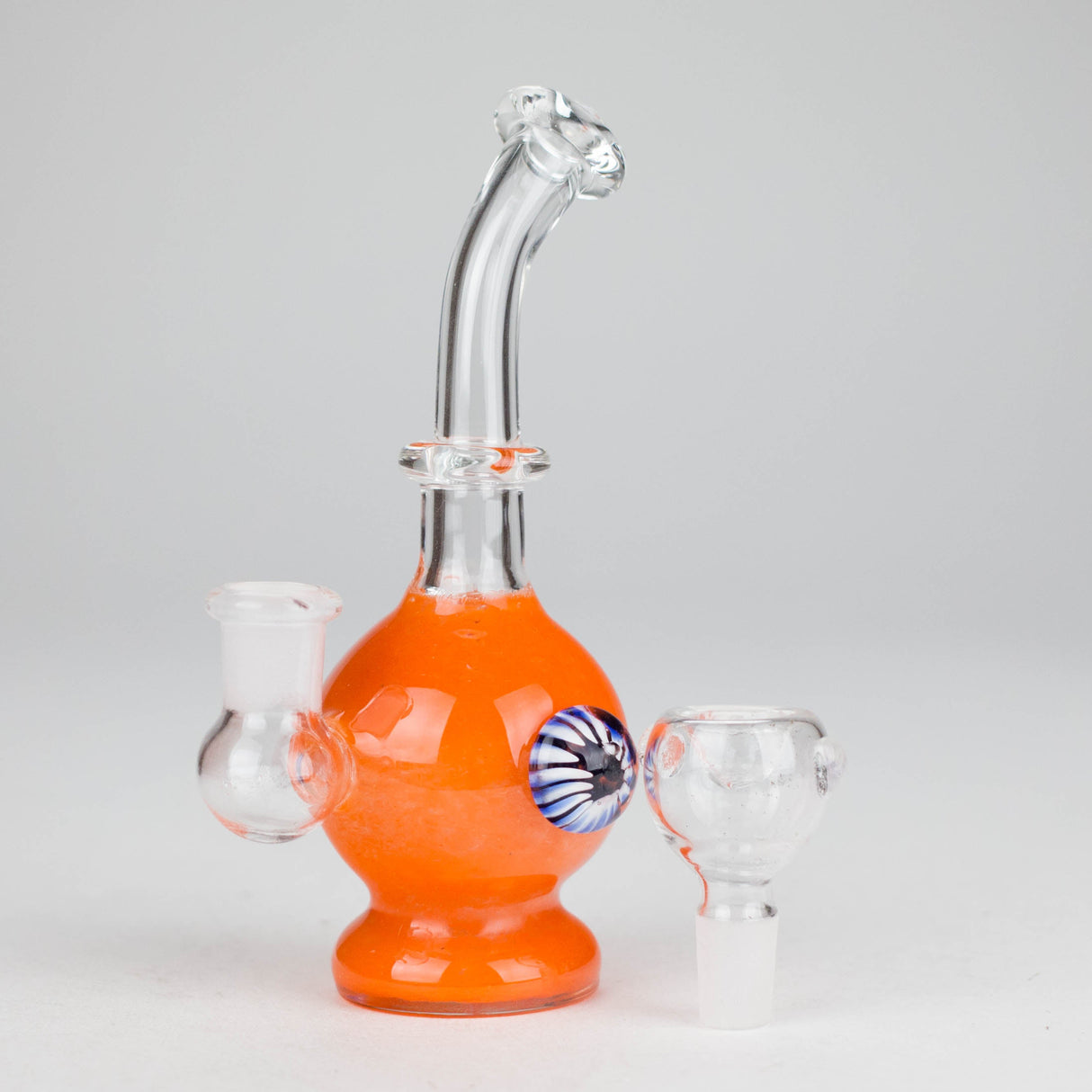 6" Sticker Bubler Bong Mutli Color Glass Bong HALLO GLASS
